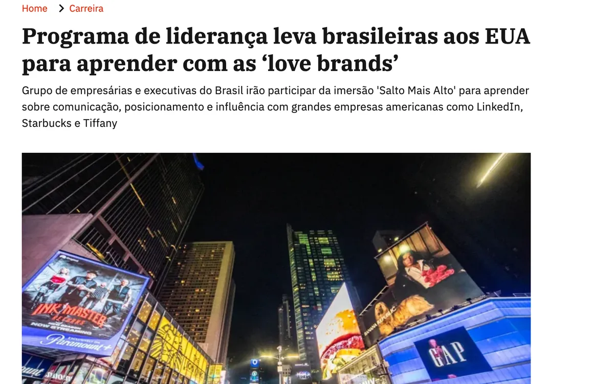 Print da matéria no Exame